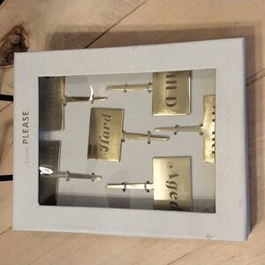 Anthropologie Cheese Please! Markers, Set of 6 new in open box NIOB